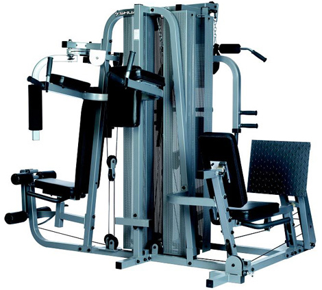 综合力量训练器品牌_舒华豪华五人站训练器_SH-5105包胶片训练器